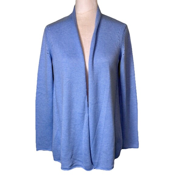 Lilly Pulitzer Women’s Coastal Chic Light Blue Open Front Cozy Cardigan Size Med - Picture 1 of 9